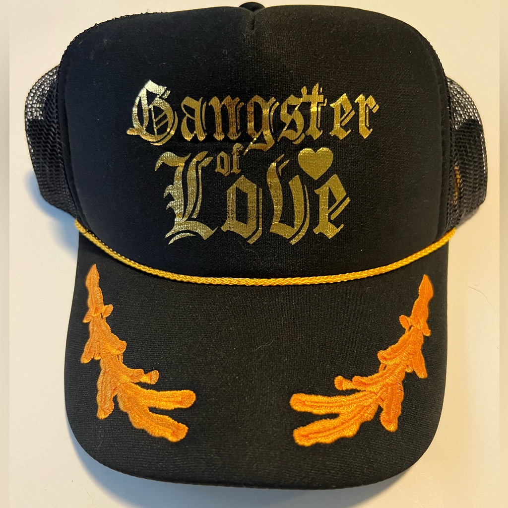 Love Worn Gangster Of Love Black Trucker Hat